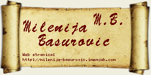Milenija Basurović vizit kartica